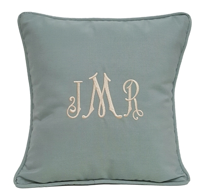 Monogram Pillow BLUE DOTS WITH INSERT – Orient Expressed
